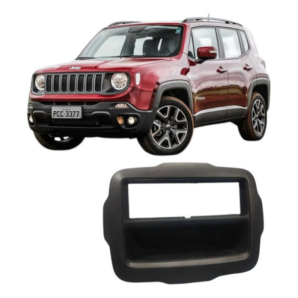 Moldura Painel Rádio Jeep Renegade 2016 A 2019 100248362 Preto