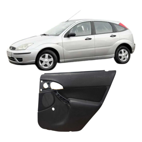 Forro Porta Traseira Direita Ford Focus 1.6 2007 Original Preto
