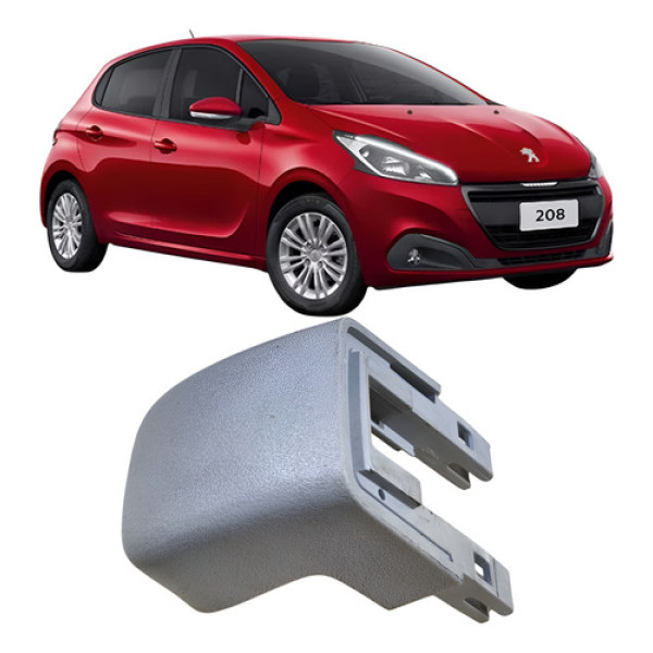 Tampa Cobertura Altura Cinto Central Peugeot 208 2019 Prata  Prata