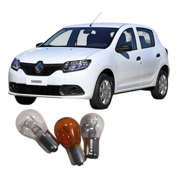 Jogo Lâmpadas Lanterna Traseira Renault Sandero 2017