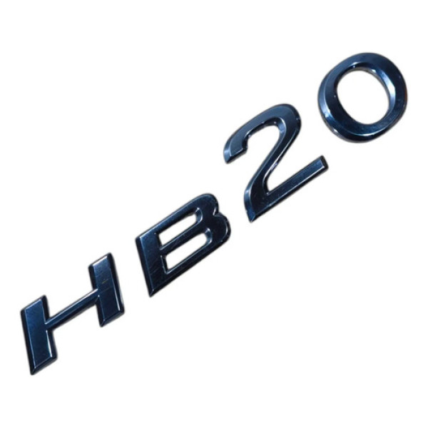 Emblema Tampa Traseira Hb20 2013 2014 2015 2016 2017 2018 Prateado