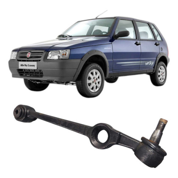 Braço Com Pivô Suspensão Esquerdo Uno Mille 2005 4p 