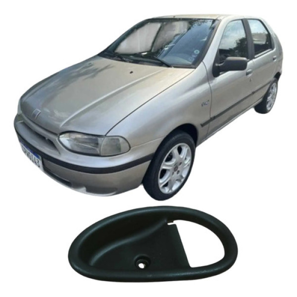 Moldura Maçaneta Interna Lado Direito Fiat Palio 1997 Orig Branco Dianteira/traseira