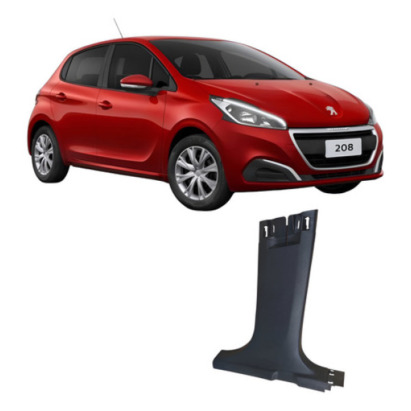 Coluna Esquerda Peugeot 208 2019 98008415 Prata Prata