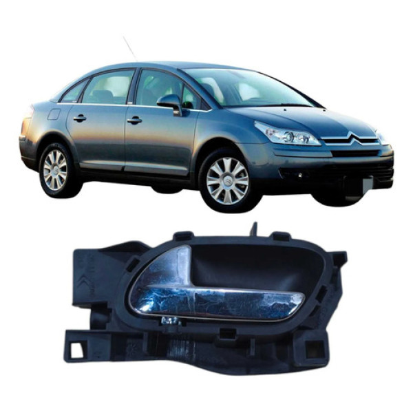 Maçaneta Dianteira Direita Citroën C4 2009 96435351 Preto Dianteira