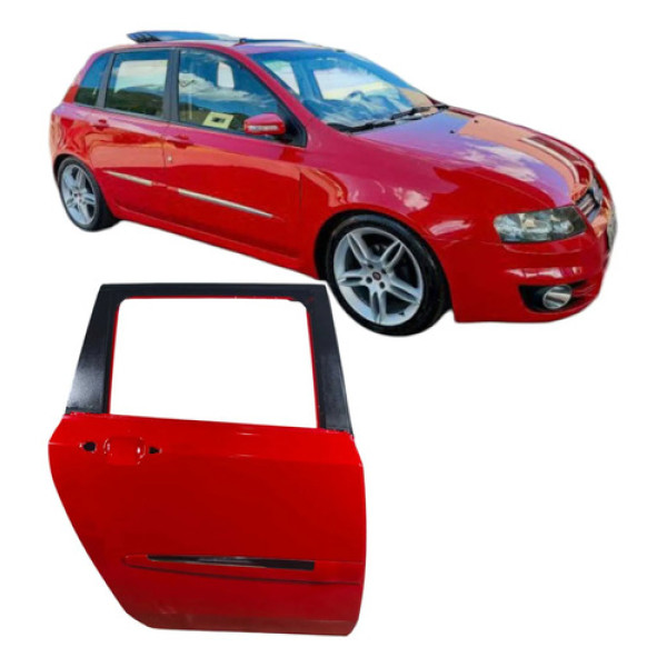 Porta Traseira Direita Vermelha Fiat Stilo 2009 Original Traseira Direita Vermelho