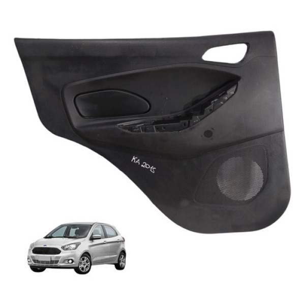 Forro Porta Traseiro Esquerdo 4p Ford Ka Hatch 2014 A 2019 Preto