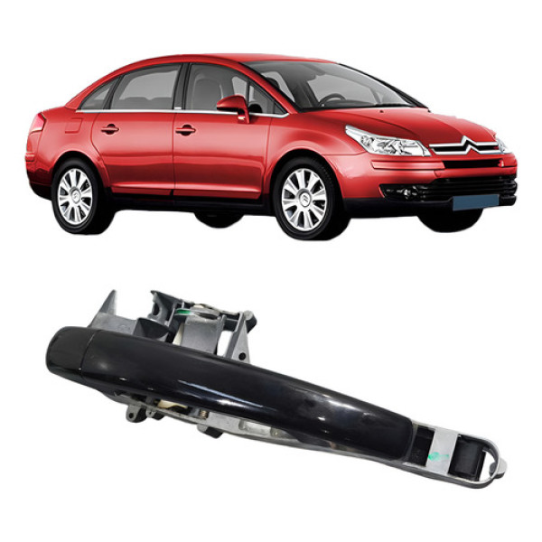 Maçaneta Externa Dianteira Direita C4 Pallas 2007 4p Preto