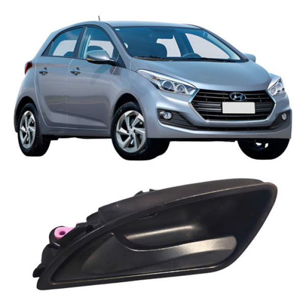 Maçaneta Dianteira Esquerda Interna Hb20 1.0 3c 2017-2021 Preto Dianteira