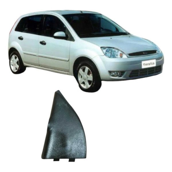 Moldura Interna Retrovisor Esquerdo Ford Fiesta 2006 2036366 Preto