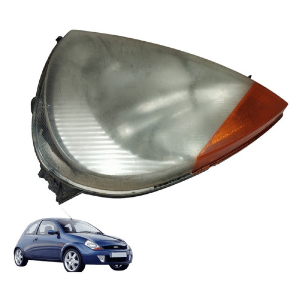 Farol Dianteiro Direito Ford Ka 2000 A 2005 Com Detalhe Direito/passageiro