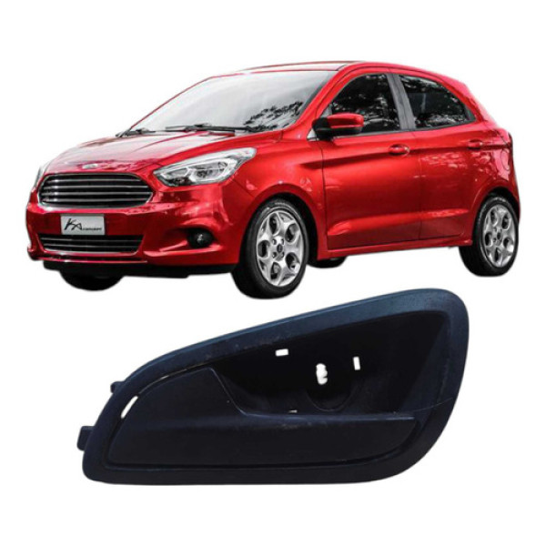 Maçaneta Interna Lado Esquerdo Ford Ka 2015 E3b5a22601acw Prata Traseira