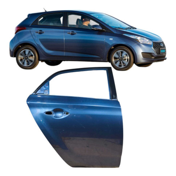 Porta Traseira Direita Hyundai Hb20 1.0 3c 183628 Traseira Direto Azul