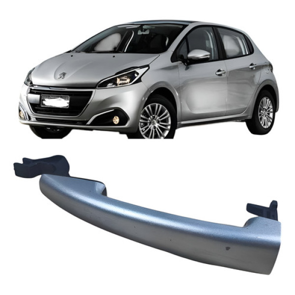Maçaneta Externa Dianteiro Direito Prata Peugeot 208 2019