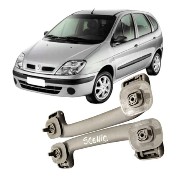 Par Alça Teto Pqp Renault Scenic 1998-2010 Original Bege