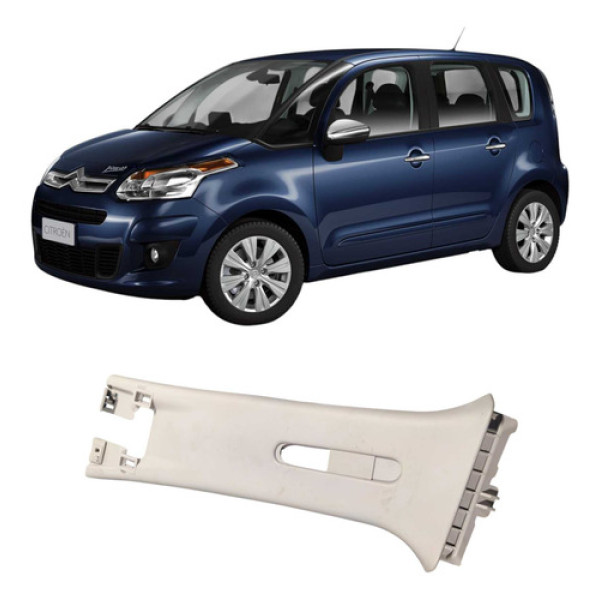 Acabamento Coluna Cinto Esquerda C3 Picasso 2014 9671329277 Branco