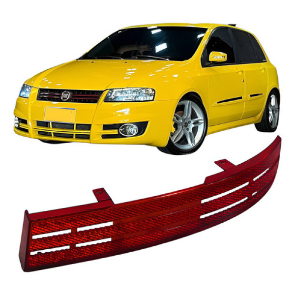 Lente Vermelha Inferior Lanterna Traseiro Direito Stilo 2009 Vermelho