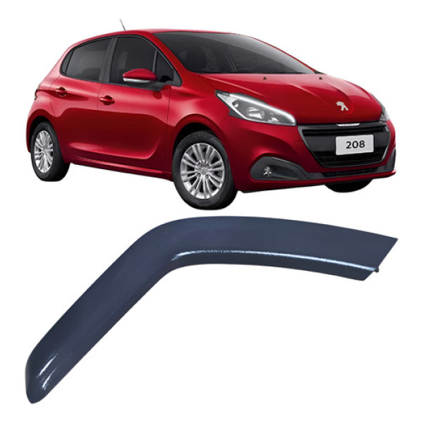 Moldura Puxador Porta Dianteiro Direito Peugeot 208 2019 Prata