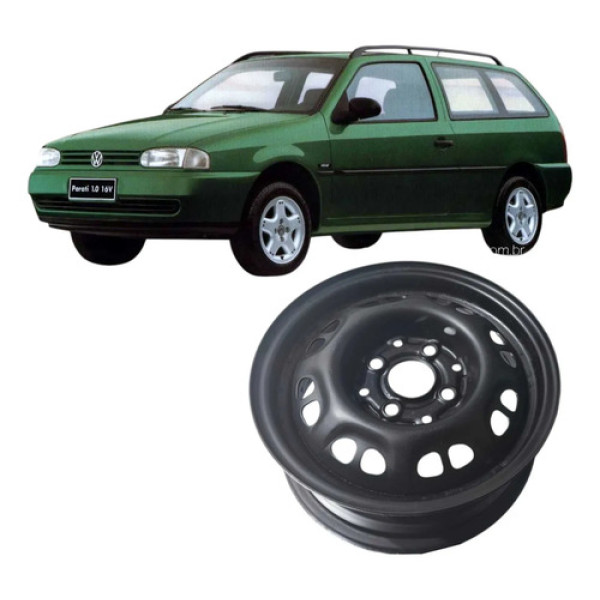 Roda Ferro Aro 13 4 Furos Vw Parati Gol 1999 377601026 Preto