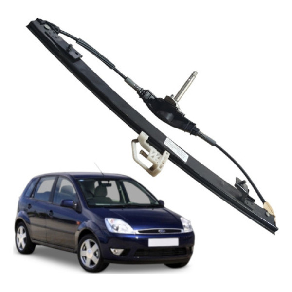 Máquina Vidro Manual Traseiro Esquer Ford Fiesta 2003 A 2010