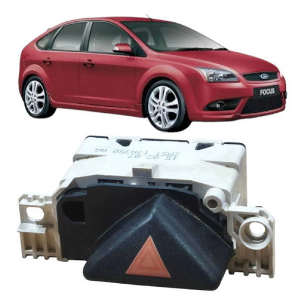 Botão Pisca Alerta Focus 2008 2m5t13a350 1.6 Original  Preto