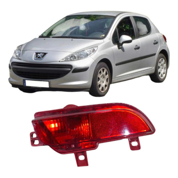 Lanterna Neblina Esquerda Peugeot 207 1.4 2009 Original Esquerdo/motorista Vermelho