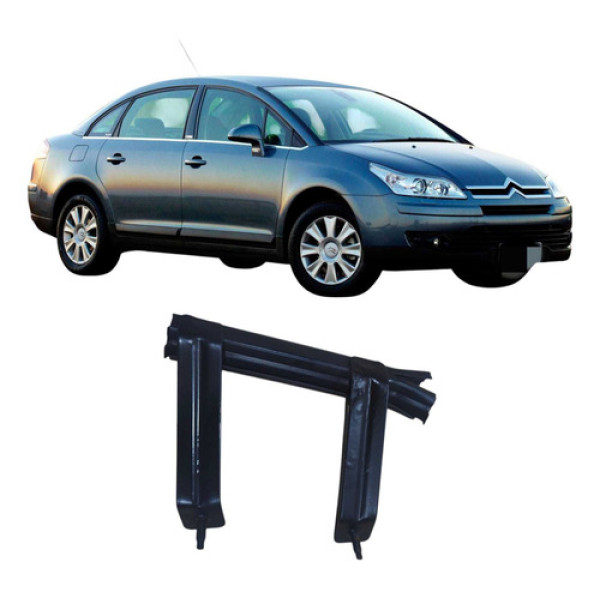 Canaleta Guia Vidro Traseiro Esquerdo Citroën C4 2008 Preto