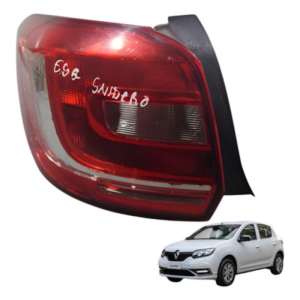 Lanterna Traseira Sandero 2014 A 2018 Lado Esquerdo; Esquerdo/motorista Bicolor