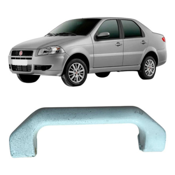 Alça Teto Pqp Dianteira Direita Fiat Siena 2013 Original Prata