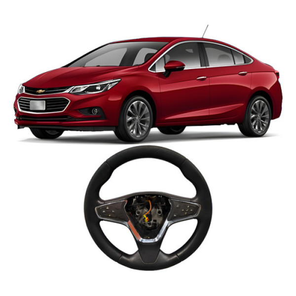 Volante Direção Com Comando Multifuncional Cruze 2018-2021 . Preto