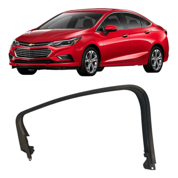 Moldura Guarnição Porta Traseira Esquerda  Gm Cruze 2017  Preto