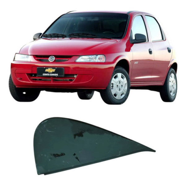 Acabamento Direito Painel Chevrolet Celta 2004 Original Preto Listras