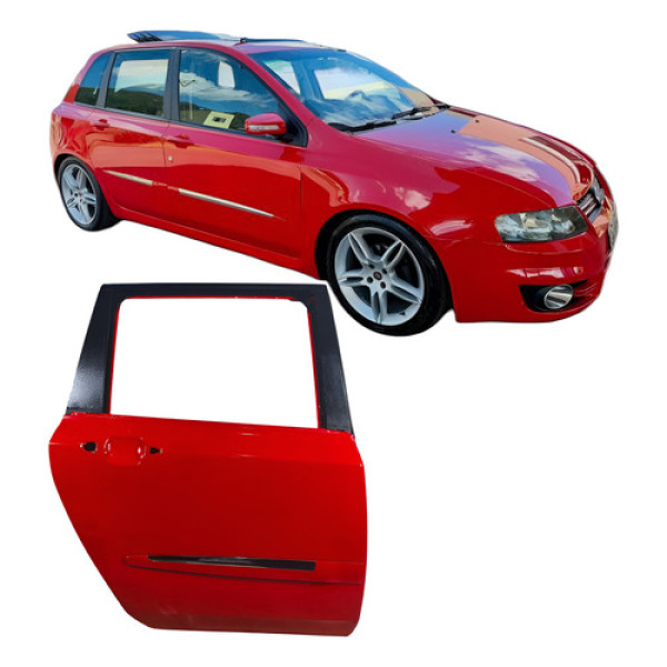 Porta Traseira Direito Vermelho Fiat Stilo 2009 Dualogic Traseira Direito Vermelho