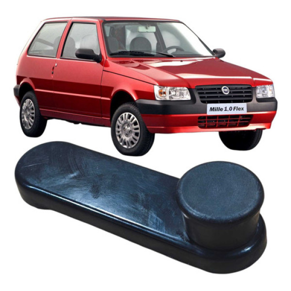 Manivela Reguladora De Vidro Fiat Uno Mille 2006 Branco