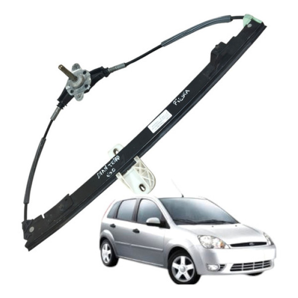 Máquina Vidro Dianteiro Esquerda Manual  Fiesta 2006a 2009