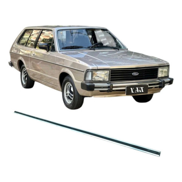 Friso Porta Esquerda Ford Belina Ii 1984 1.6 2p Original Prateado