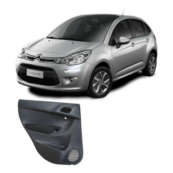 Forro Porta Traseira Esquerda Citroen C3 2013 9675787877 Preto