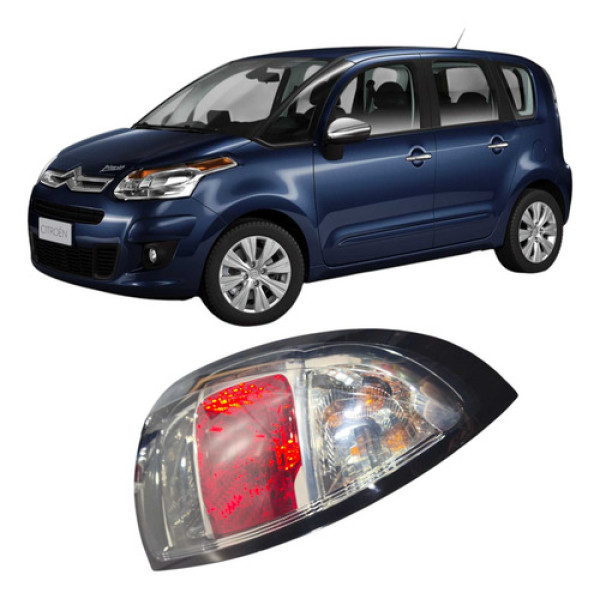 Lanterna Traseira Esquerda Citroen C3 Picasso 2014 967086768 Esquerdo/motorista Vermelho