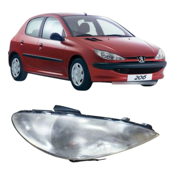 Farol Dianteiro  Direito Peugeot 206 1.4 2008 Original Direito/passageiro