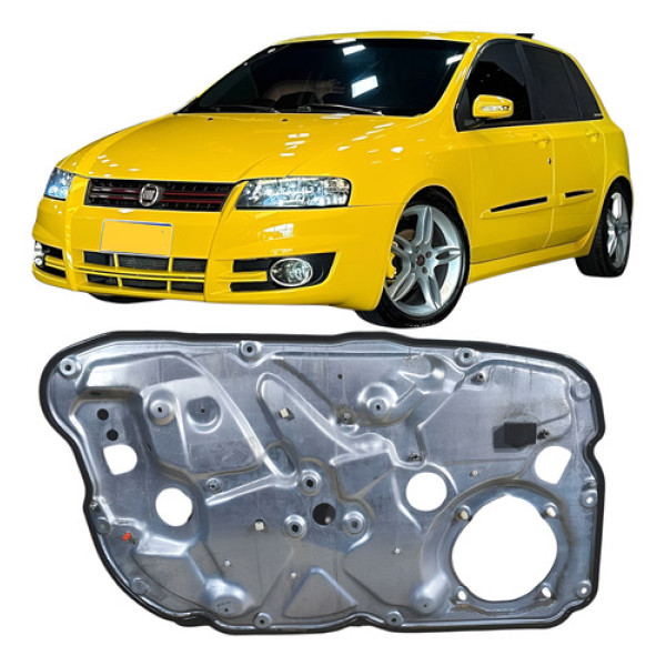 Suporte Máquina Vidro Dianteiro Direito Fiat Stilo 2009 Vermelho