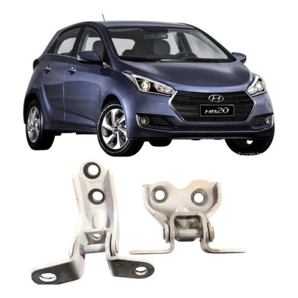 Par Dobradiça Porta Dianteira Direita Hb20 1.0 2014 2018 