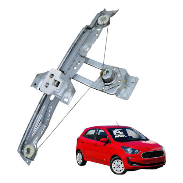 Máquina De Vidro Manual Ford Ka 15/21 Traseira Esquerda  .