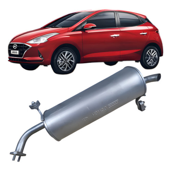 Escapamento Silencioso Traseiro Hyundai Hb20 1.0 3c 2021  Dourado