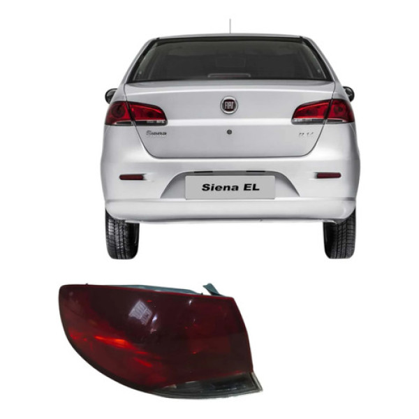 Lanterna Traseira Esquerda Fiat Siena 1.0 2013 45750748 Esquerdo/motorista Vermelho