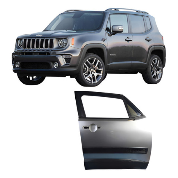 Porta Dianteira Direita Jeep Renegade 1.8 2016 A 2019 84221 Direito Dianteira Cinza-escuro