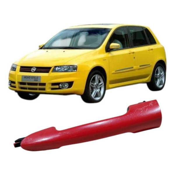 Maçaneta Externa Dianteira Esquerda Fiat Stilo 2009 242222 Vermelho Dianteira
