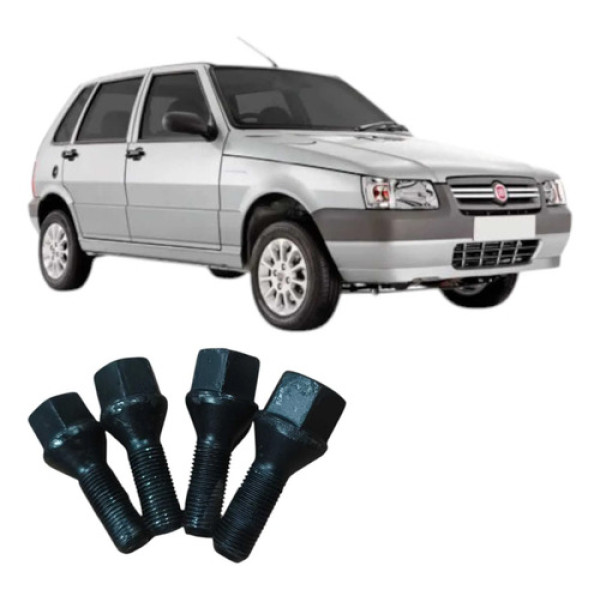 Jogo 4 Parafusos Roda Fiat Uno Mille 1.0 2004 Original