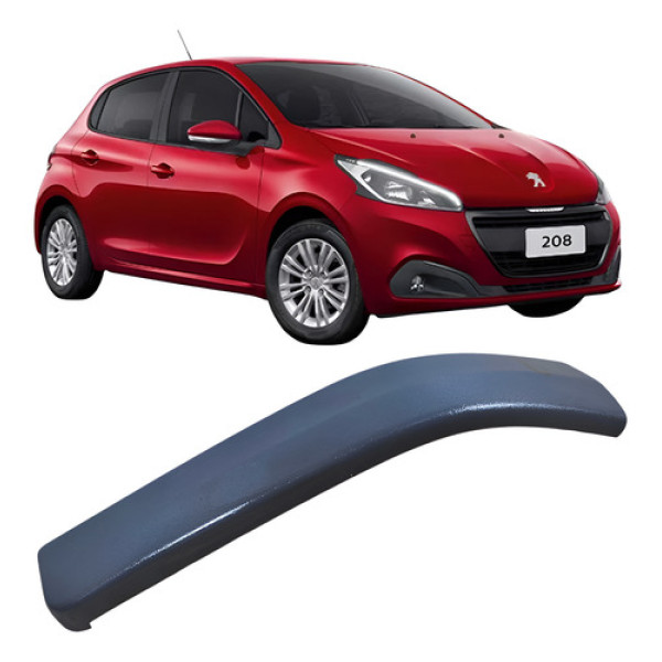 Acabamento Puxador Porta Traseiro Direito Peugeot 208 2019 Prata