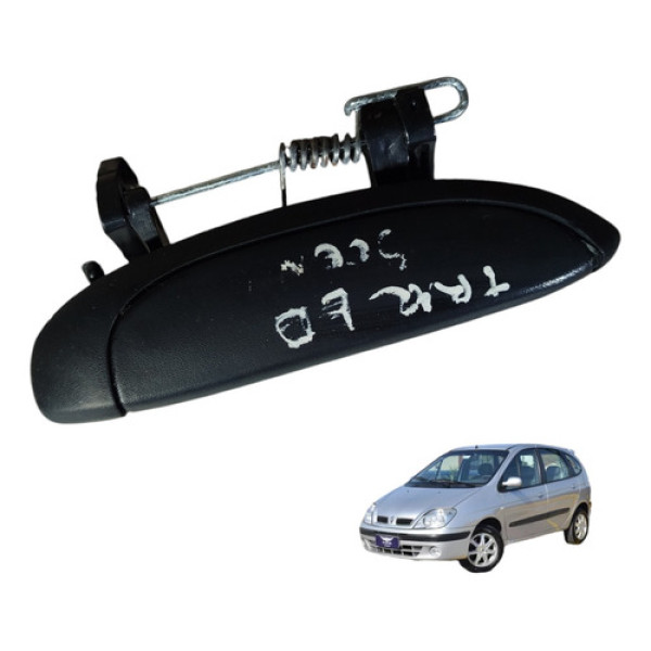 Maçaneta Externa Traseira Direita Renault Scenic 2002 A 2010 Preto Traseira