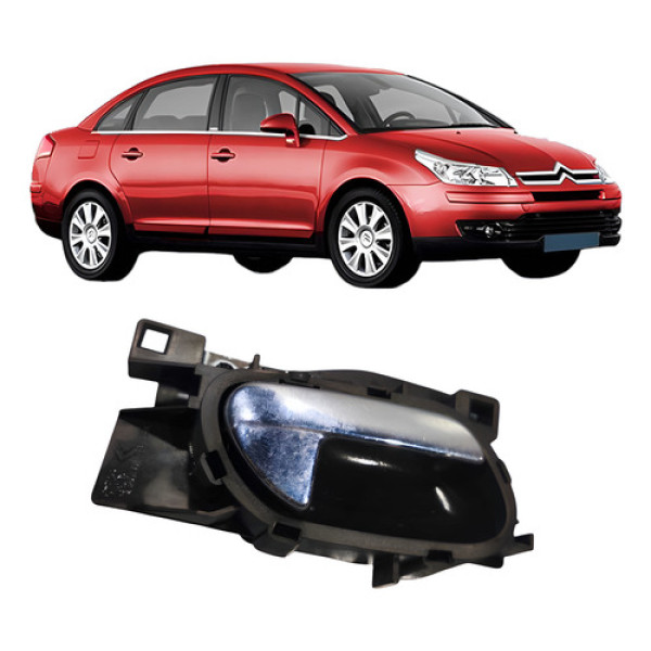 Maçaneta Interna C4 Pallas Dianteira Esquerda 2028201l Preto Dianteira